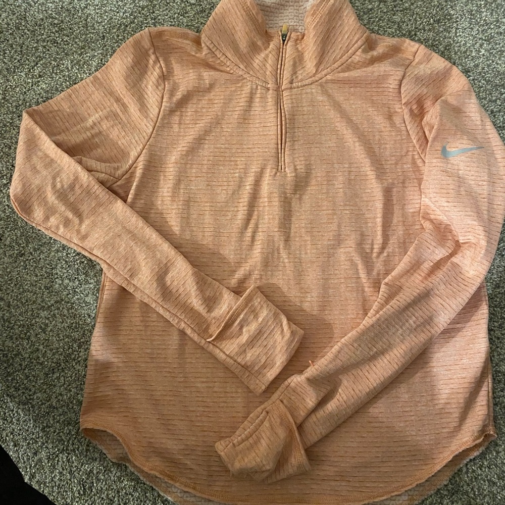 Nike cold weather DriFit running top. Size small. Light pink.